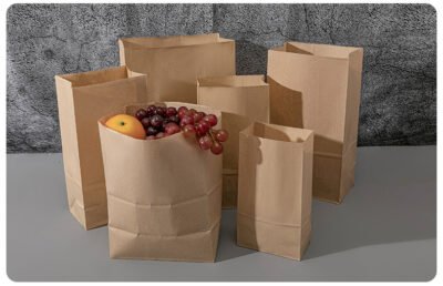 wholesale Kraft paper square bottom bags