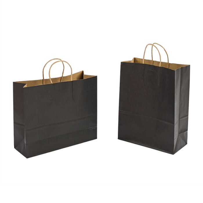 Black Kraft Shopping Bags with handle