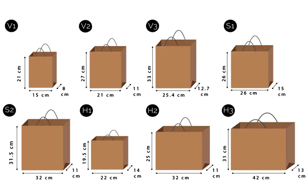 Kraft Paper Square Bottom Bag Sizes