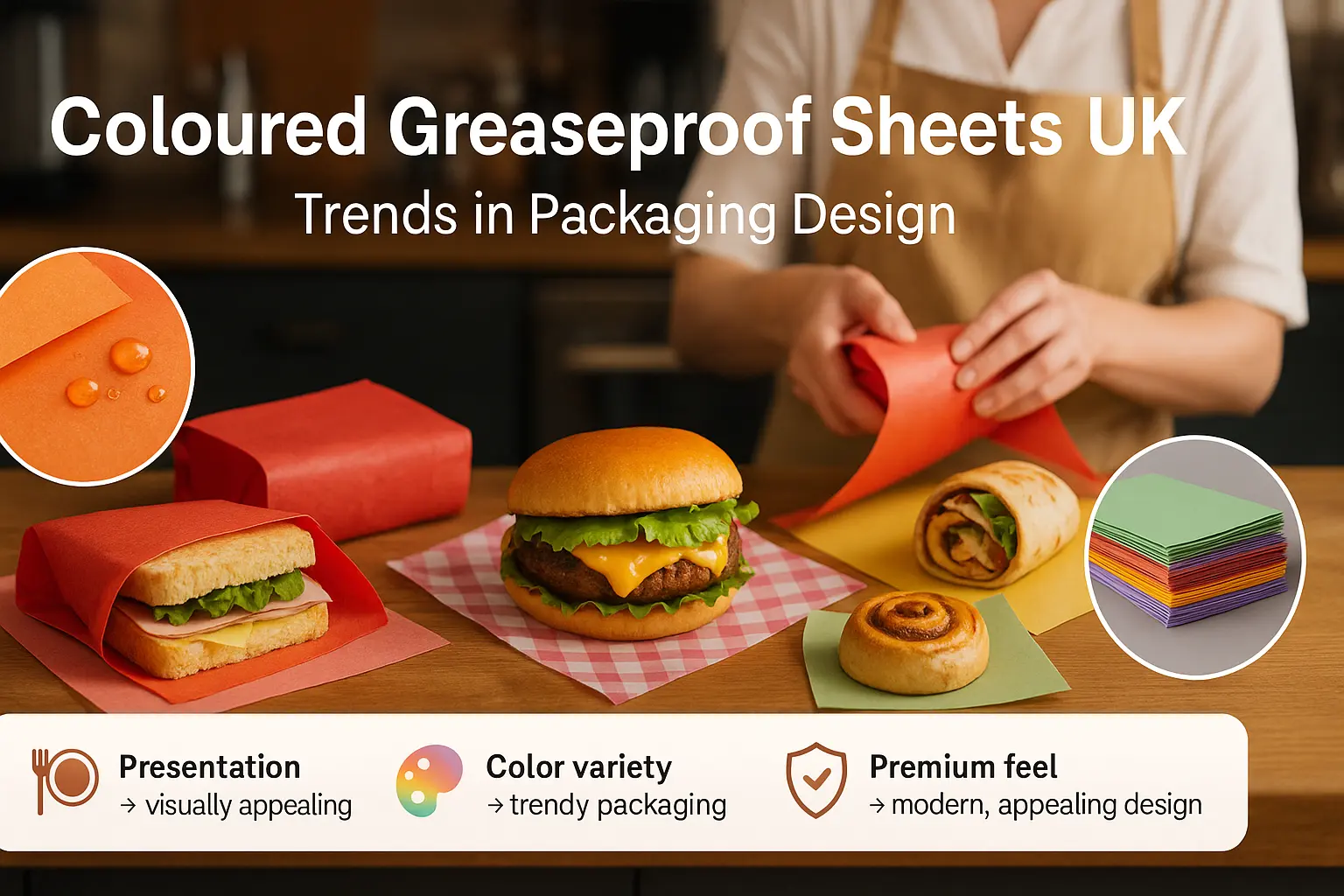 Coloured Greaseproof Paper Sheets