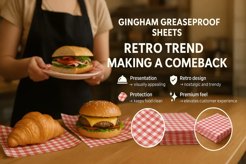 gingham greaseproof paper sheets