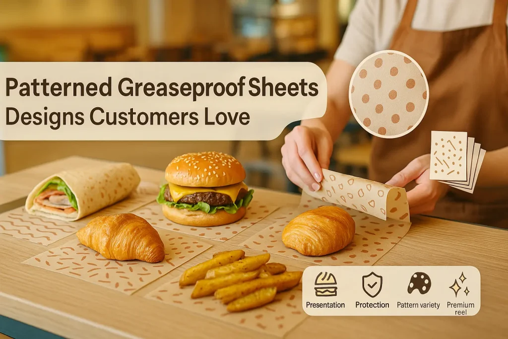 patterned greaseproof paper sheets